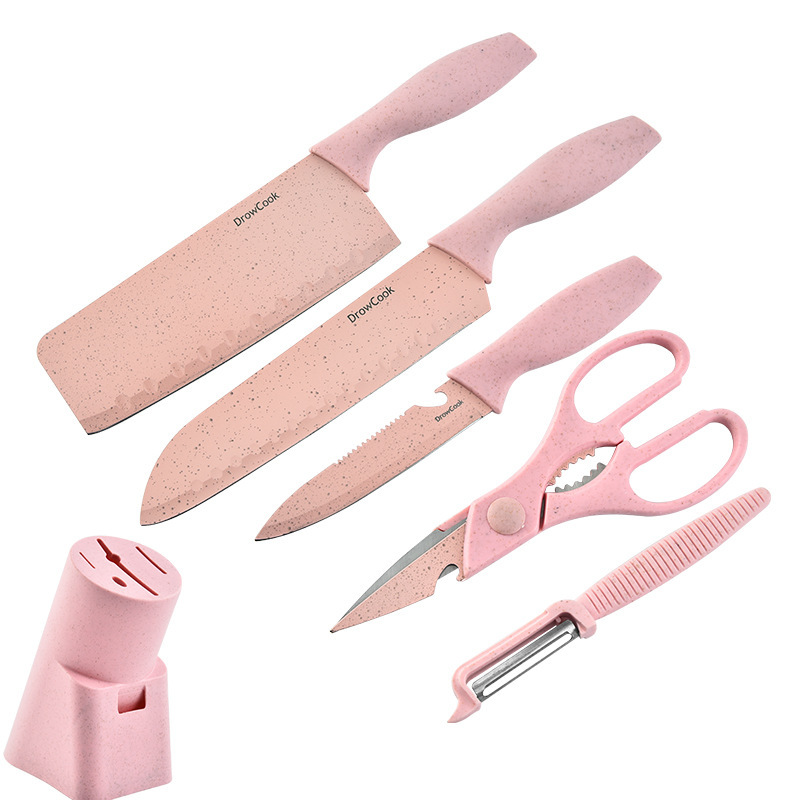 Kitchen Five-piece Combination Wheat Stalk Stainless Steel Knives