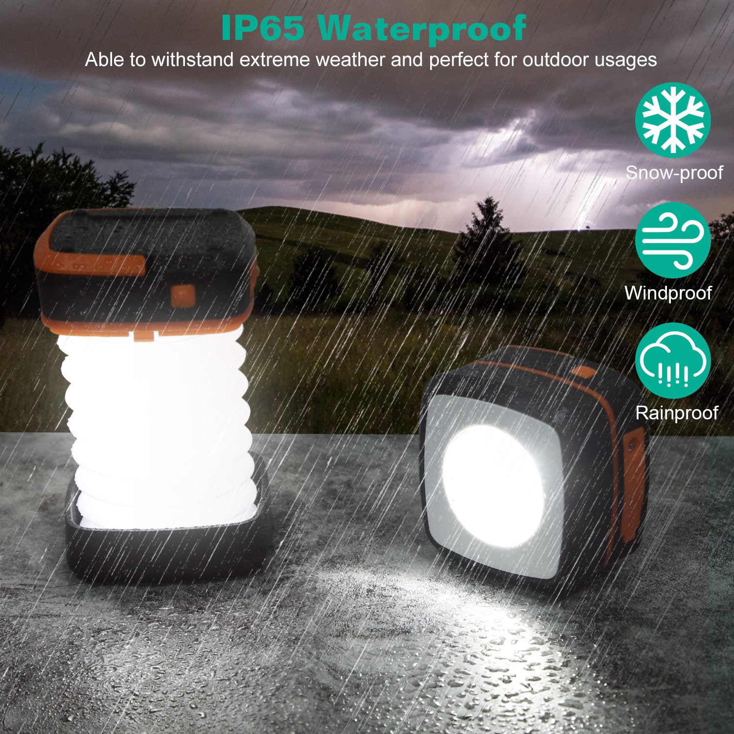 Solar Camping Lantern LED Collapsible Tent Lamp USB Rechargeable Portable Emergency Camping Light For Hiking Fishing Outdoor — foto 4