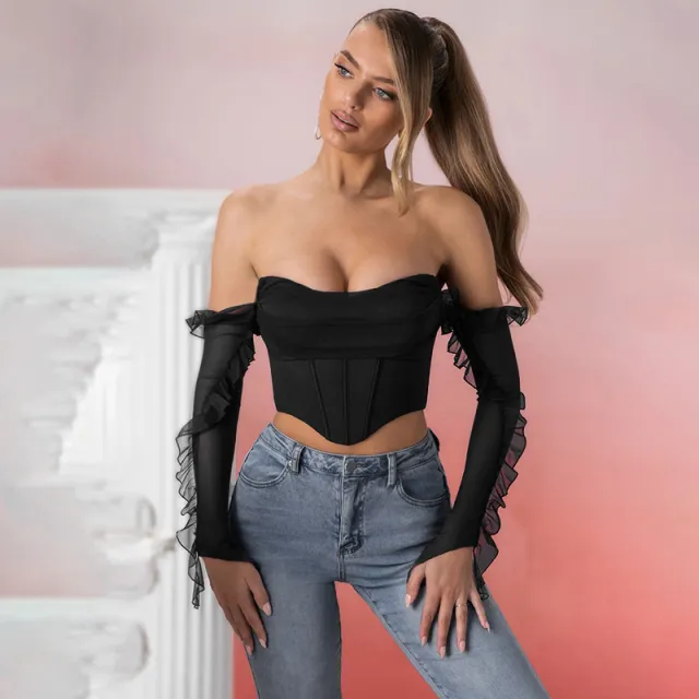 Slim fit Waist Vest With Shoulder Clothes And Autumn Waist Black - Shop at LoveMi