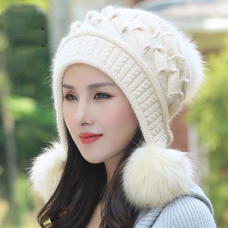 Women's Winter Thick All-match Cute Fur Ball Wool