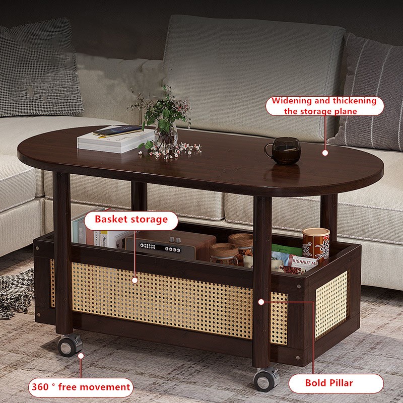 Portable Wheels Mobile Table Laptop Desk Adjustable Height Overbed Sofa Side 5