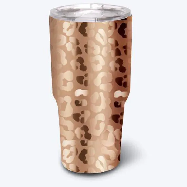 Stainless Steel Vacuum Insulation Car Ice Tyrant Cup A Gold Leopard - Shop at LoveMi