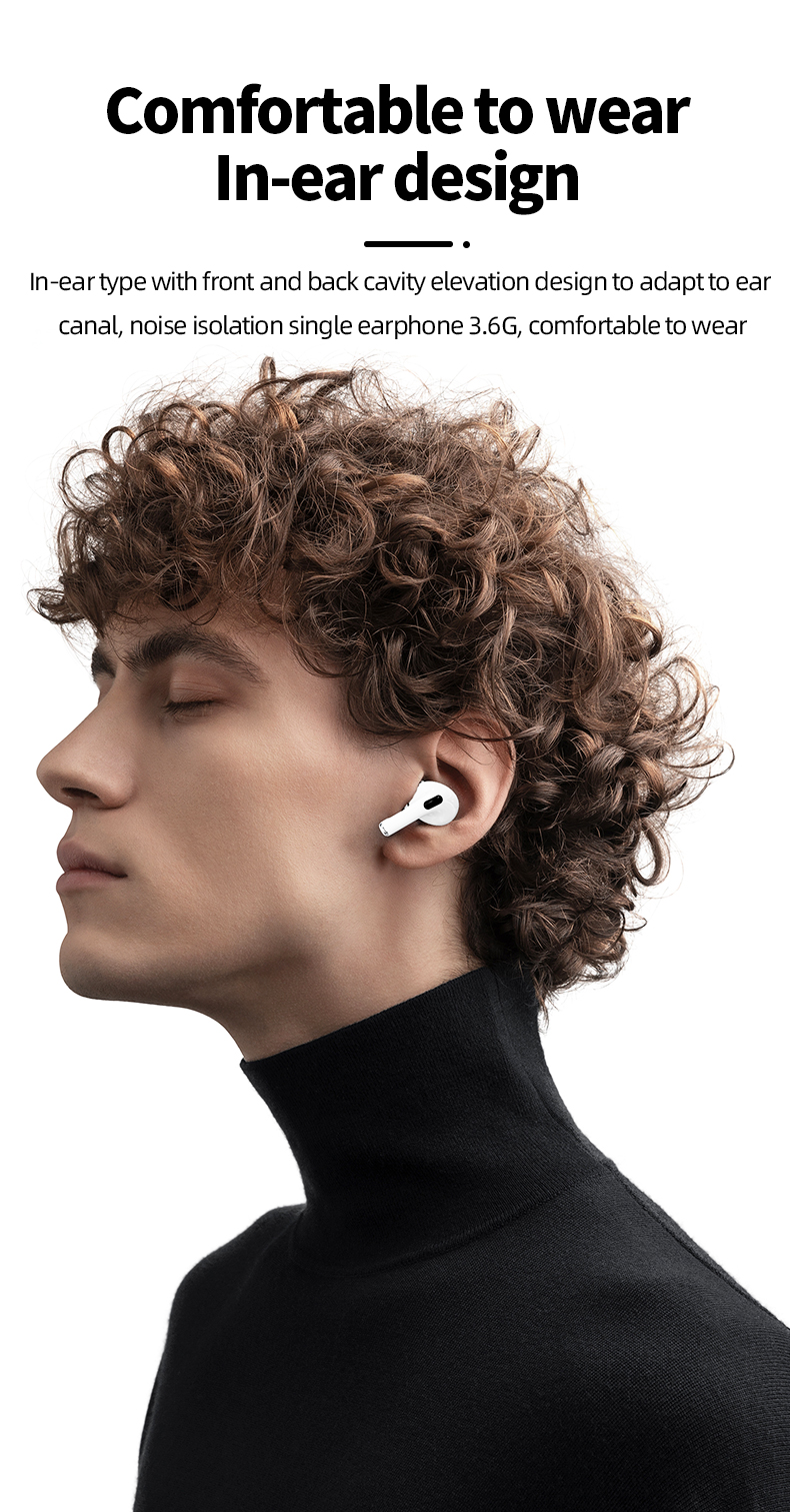 Wireless earbuds Bluetooth 5.3 with active noise cancellation and charging case.