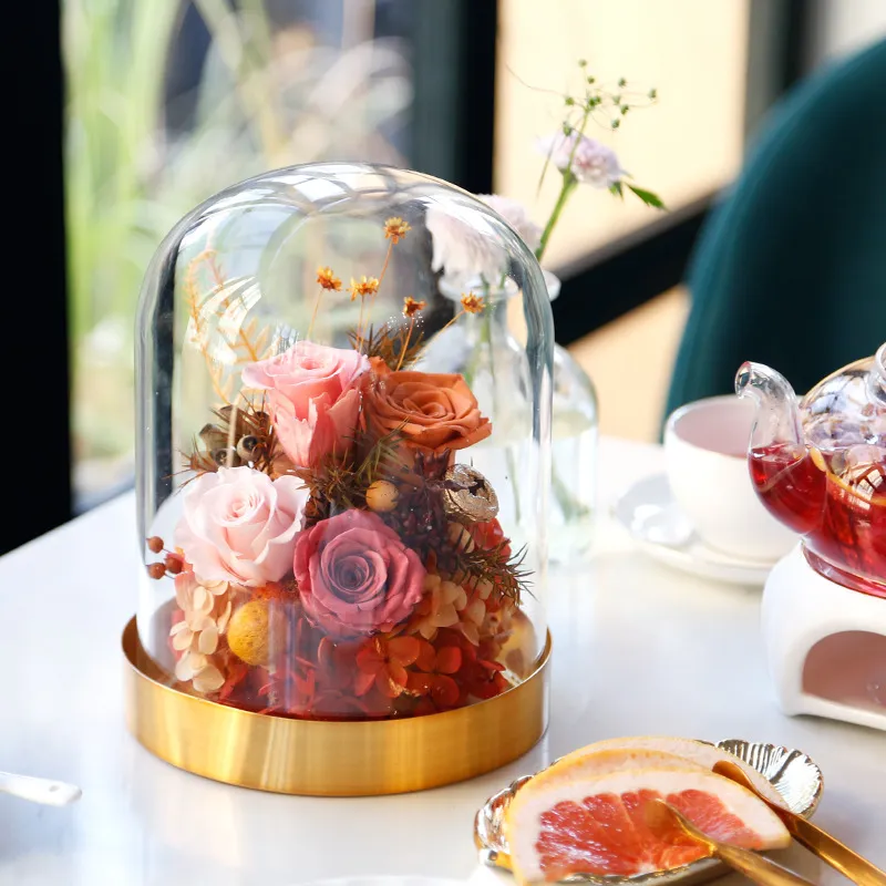 Valentine's Day Preserved Flower Heart-shaped Birthday Gift - Autumn Colours