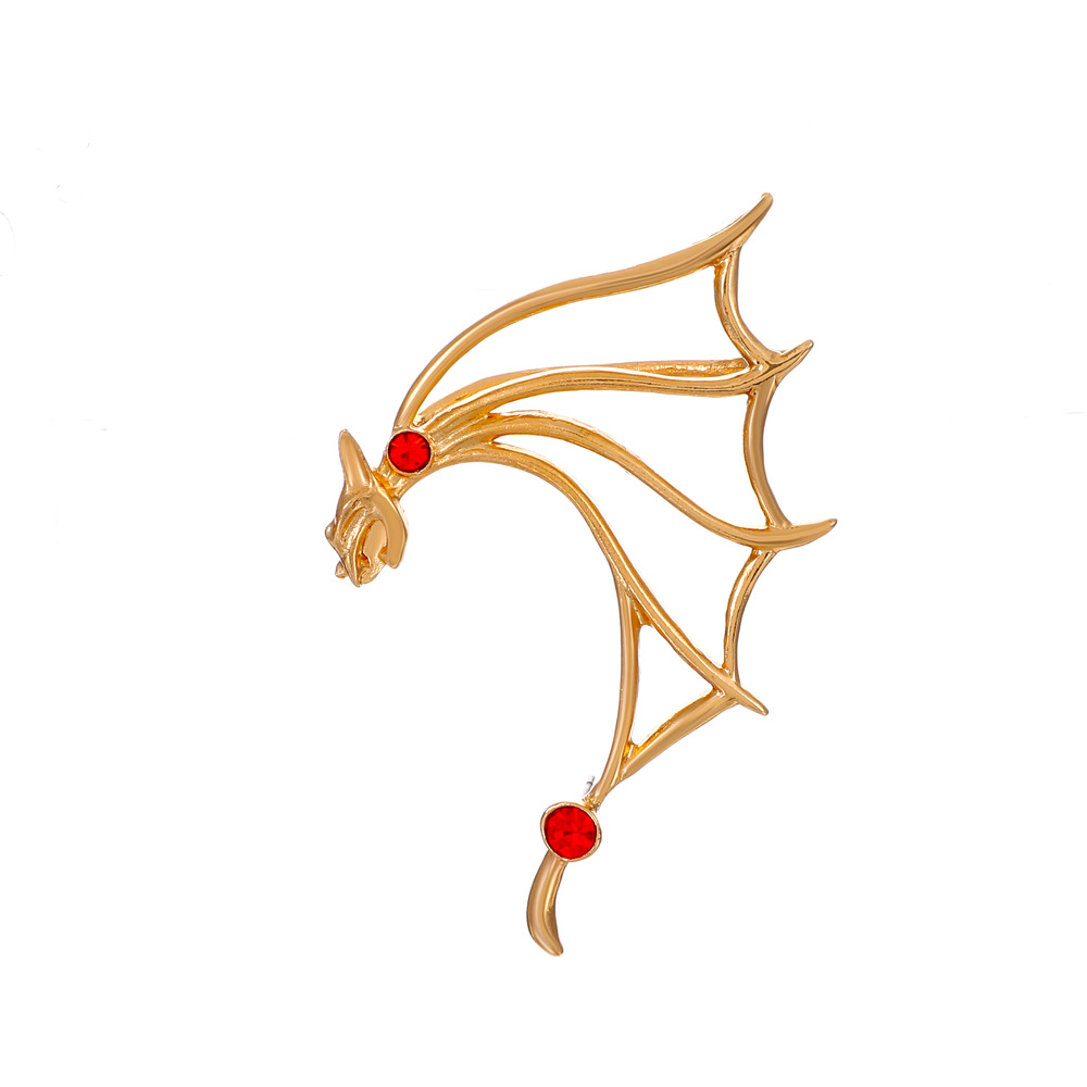 Alloy Flying Dragon Earrings Goth Punk Personality Without Holes
