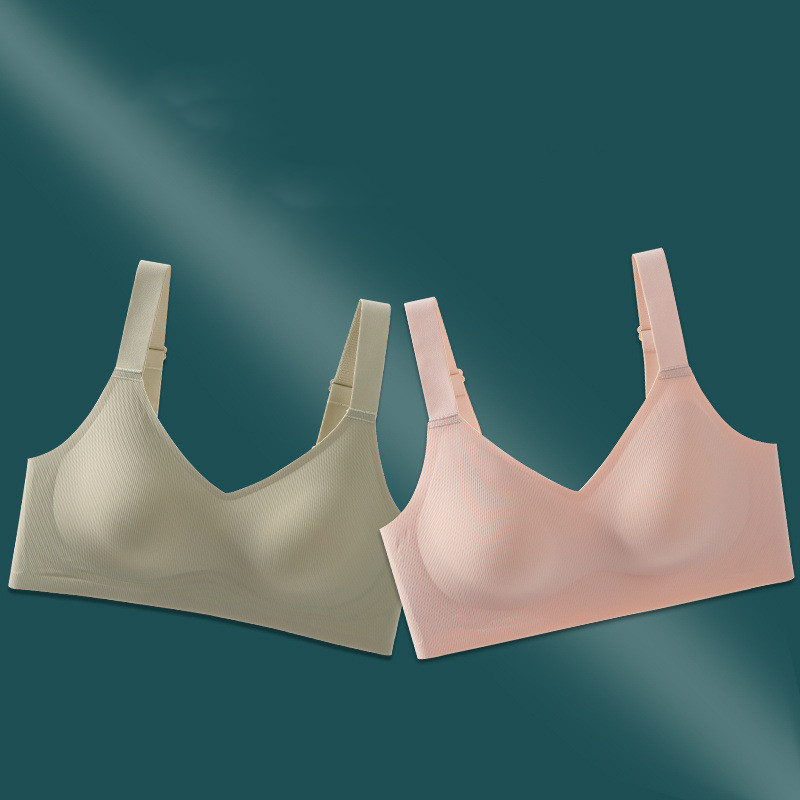 Small Breasts Lady's Thin Large Size Bra Comfortable Wireless Anti-sagging One Piece Seamless