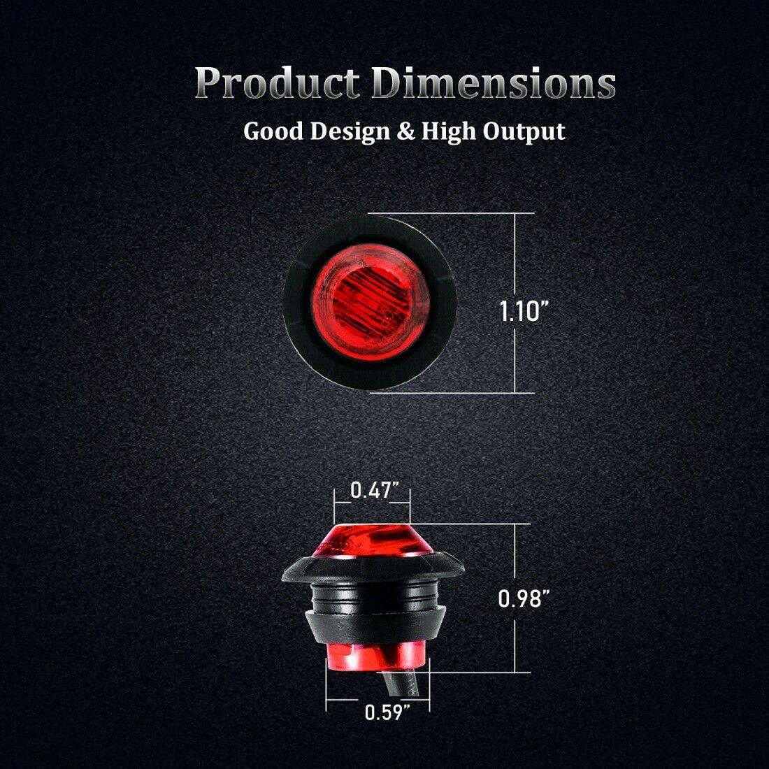 High Quality 3LED 3  4 Inch Side Light Signal Light 12v