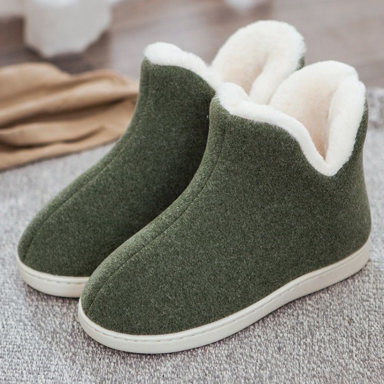 Title 6, High-heel cotton slippers