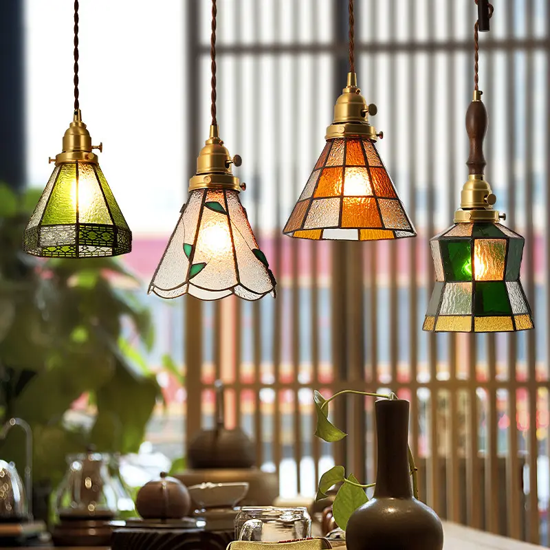 Japanese Retro Restaurant Bedroom Homestay Brass Glass