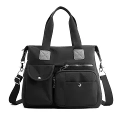 Shoulder Bag Mommy Bag Nylon Bag Portable Large-capacity Travel Bag - Black - View 1