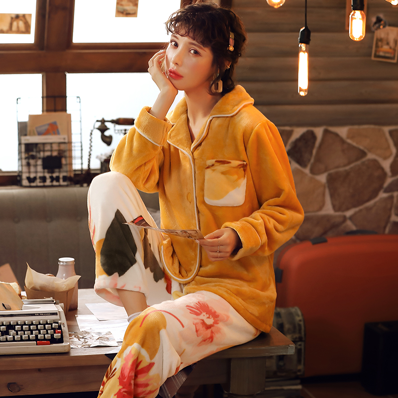 Hooded Hooded Cartoon Cute Student Home Service Two-piece Suit