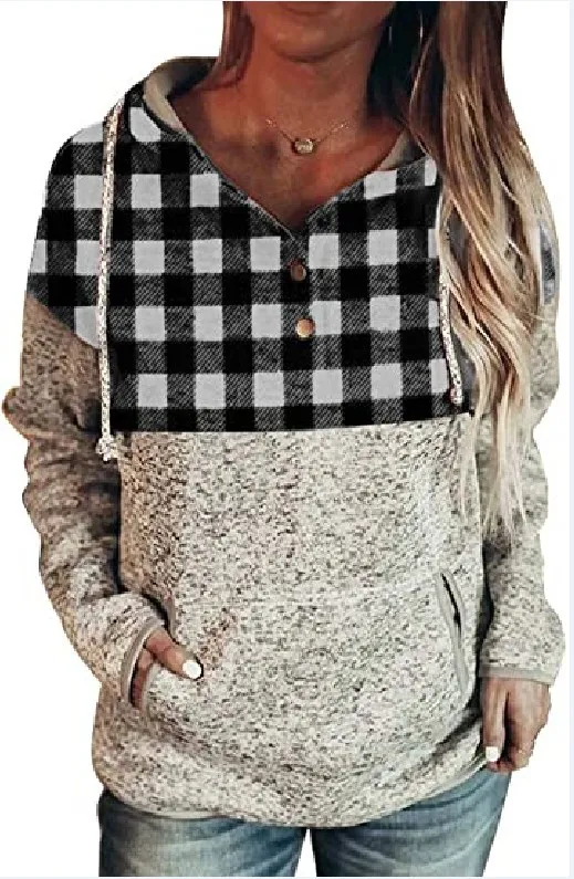 Fashion Women's Urban Casual Mid Length Sweater White Grid - Shop at LoveMi