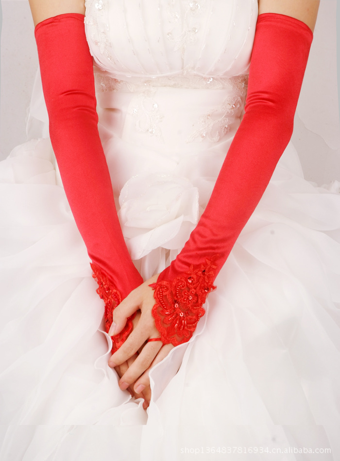 Title 2, Long Lace Bridal Gloves Fingerless