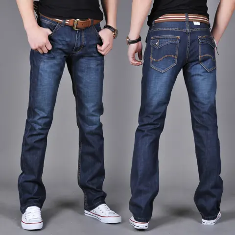 Fall Winter New Straight Slim Men's Jeans