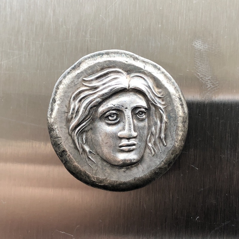 Title 1, Thickened Weighted Greek Coin Brass Silver Plat...