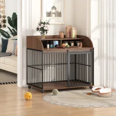 The Wooden Kennel Kennel Is Suitable For Large Medium-sized Dogs - Brown - View 1