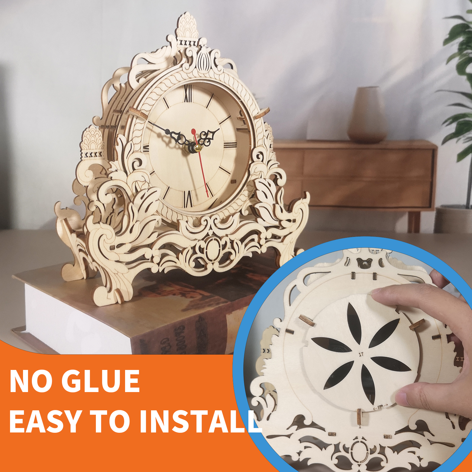 Sales Are Prohibited On The TEMU And SHEIN - 3D Wooden Puzzle Clock Model Kits... 3