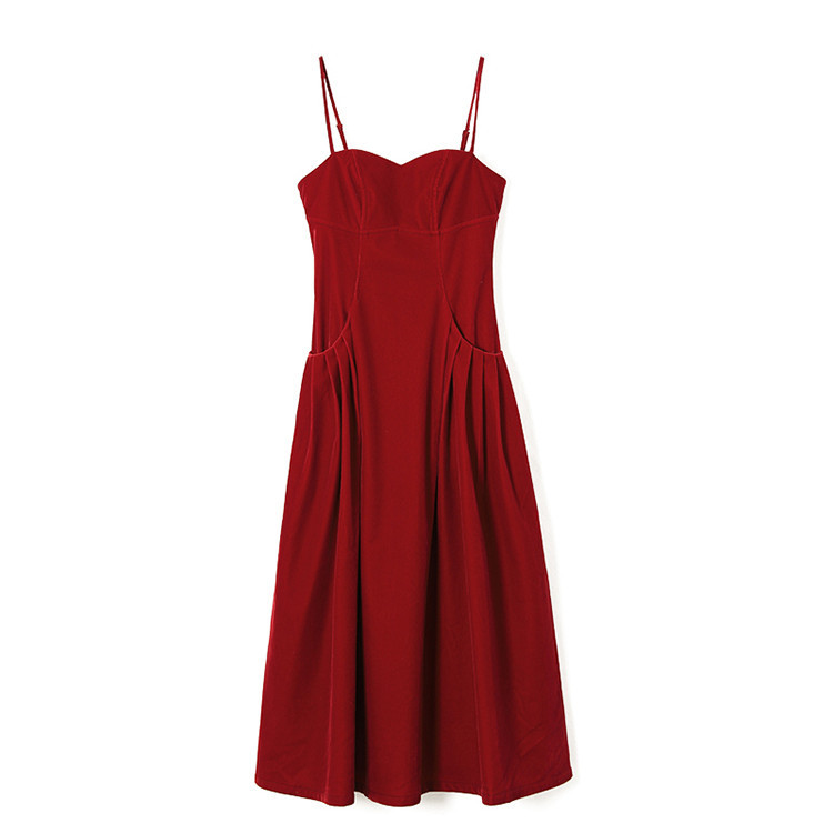 Velvet High-Neck Sling Dress, picture 2 of 5