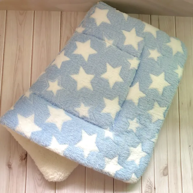 Soft Pet Dog Cat Flannel Thick Blanket Blue Stars - Shop at LoveMi
