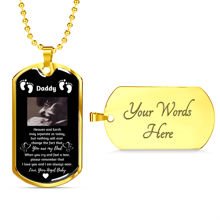 Personalized Baby ID Name Stainless Steel Pendant Necklace