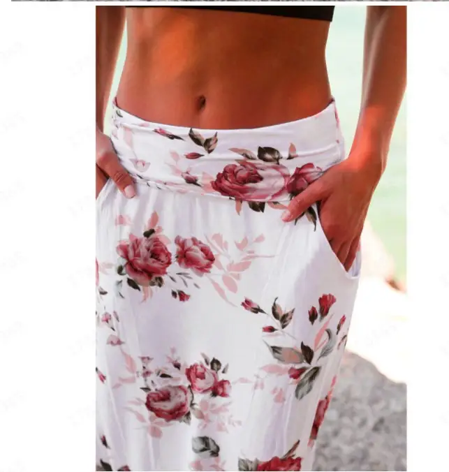 Fashionable Elegant I Temperament Commute Floral High Waist Slimming Sheath Print Long Dress