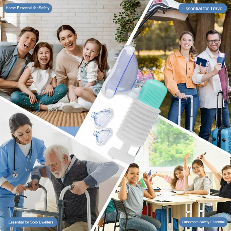 Manual Airway Obstruction First Aid Device - Emergency Choking Rescue Suction Tool For Adults & Kids 6