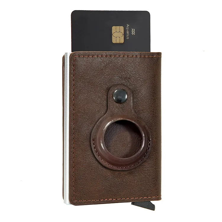 Multifunctional Card Holder Airtag Men's Short Card Holder Wallet Air Tag – image 9
