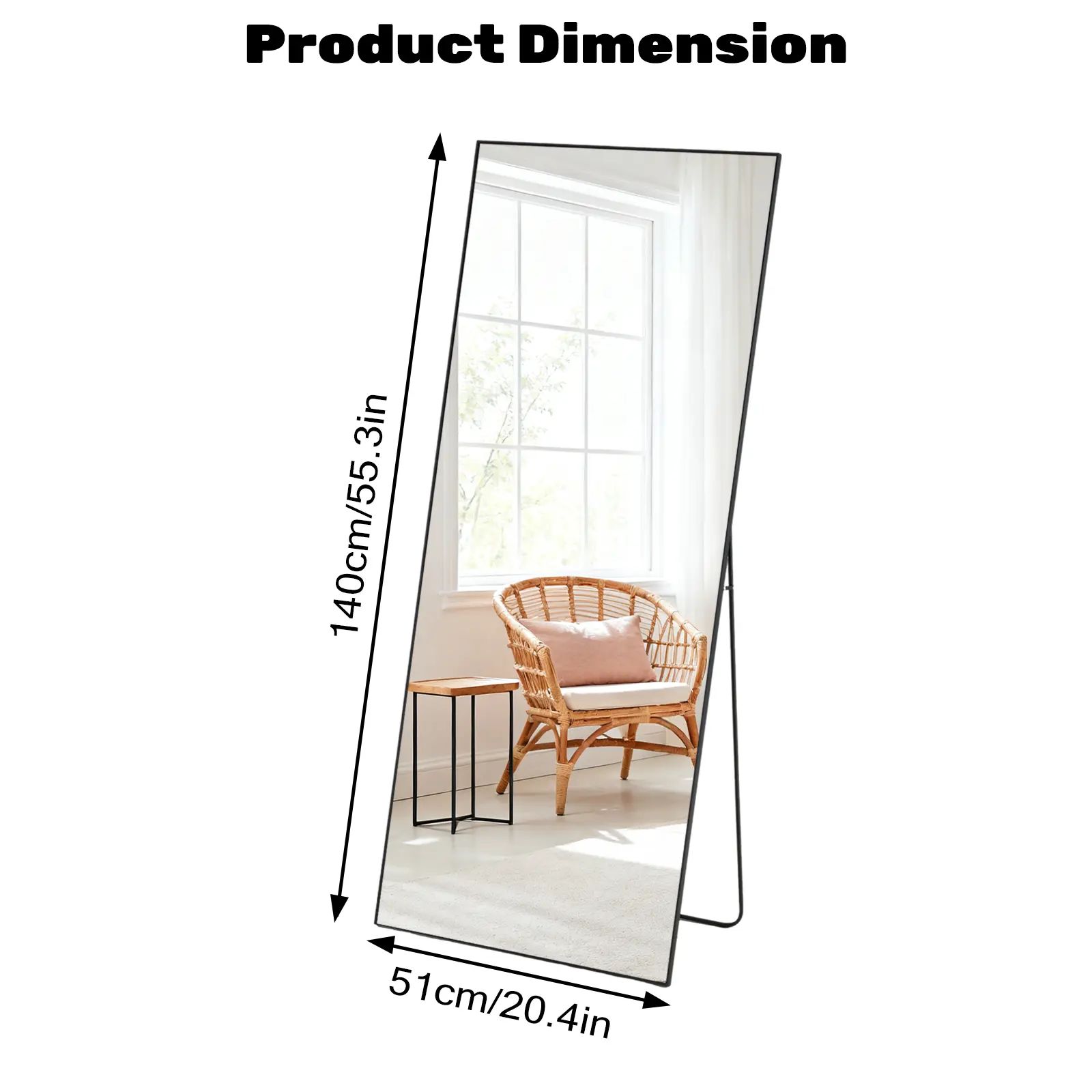 Rectangle Full Length Mirror, Full Body Standing Mirror Floor Mirrors