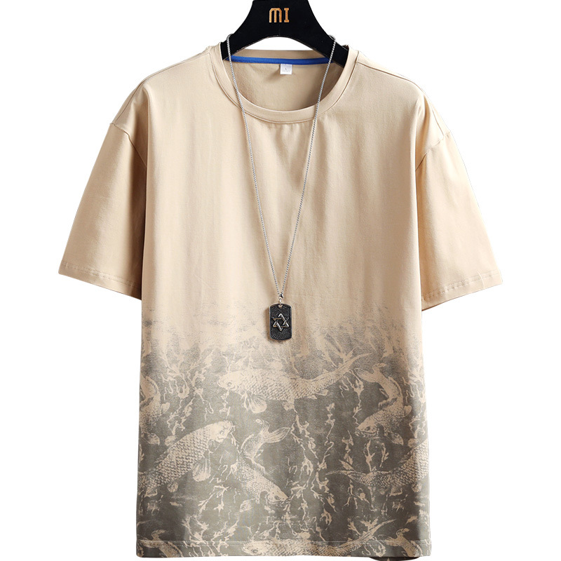 Tide Brand Youth Summer Gradient Compassionate Shirt