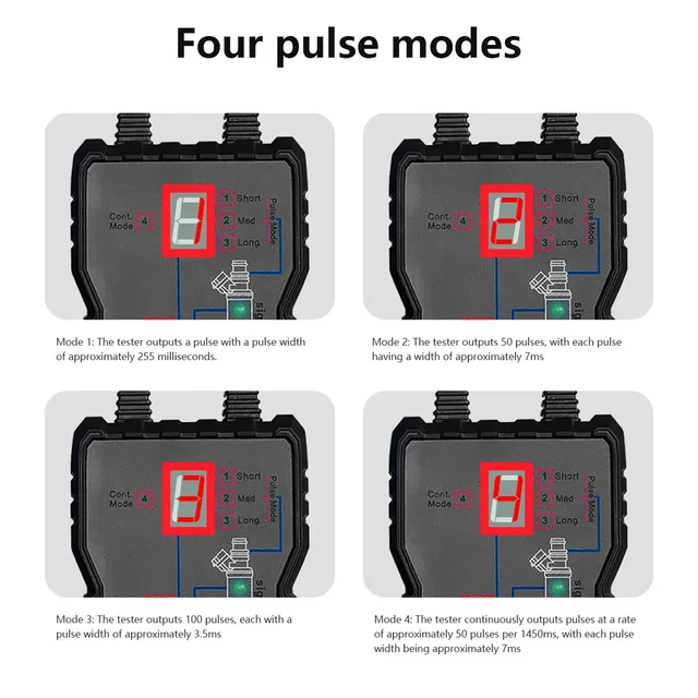 Newest Fuel System Scan Tool Automotive Cleaning Tool Kit Injector Flush Cleaner Car Fuel Injector Tester Portable 4 Pluse Mode thumbnail 3