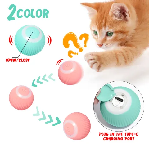Cat Gravity Intelligent Rolling Ball Tease Toy Pet Automatic