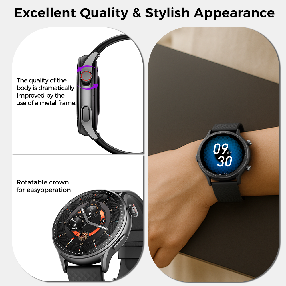 Round Screen Smartwatch, 1.43in HD 3ATM Waterproof, Equipped With Heart Rate Detection, Sleep Monitoring, And Step Tracking,100 Sports Modes Movement Monitor Holiday Gifts Fashion Watches