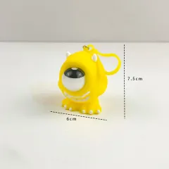 Creative Lovely Key Buckle Decompression Toy - Yellow - View 1