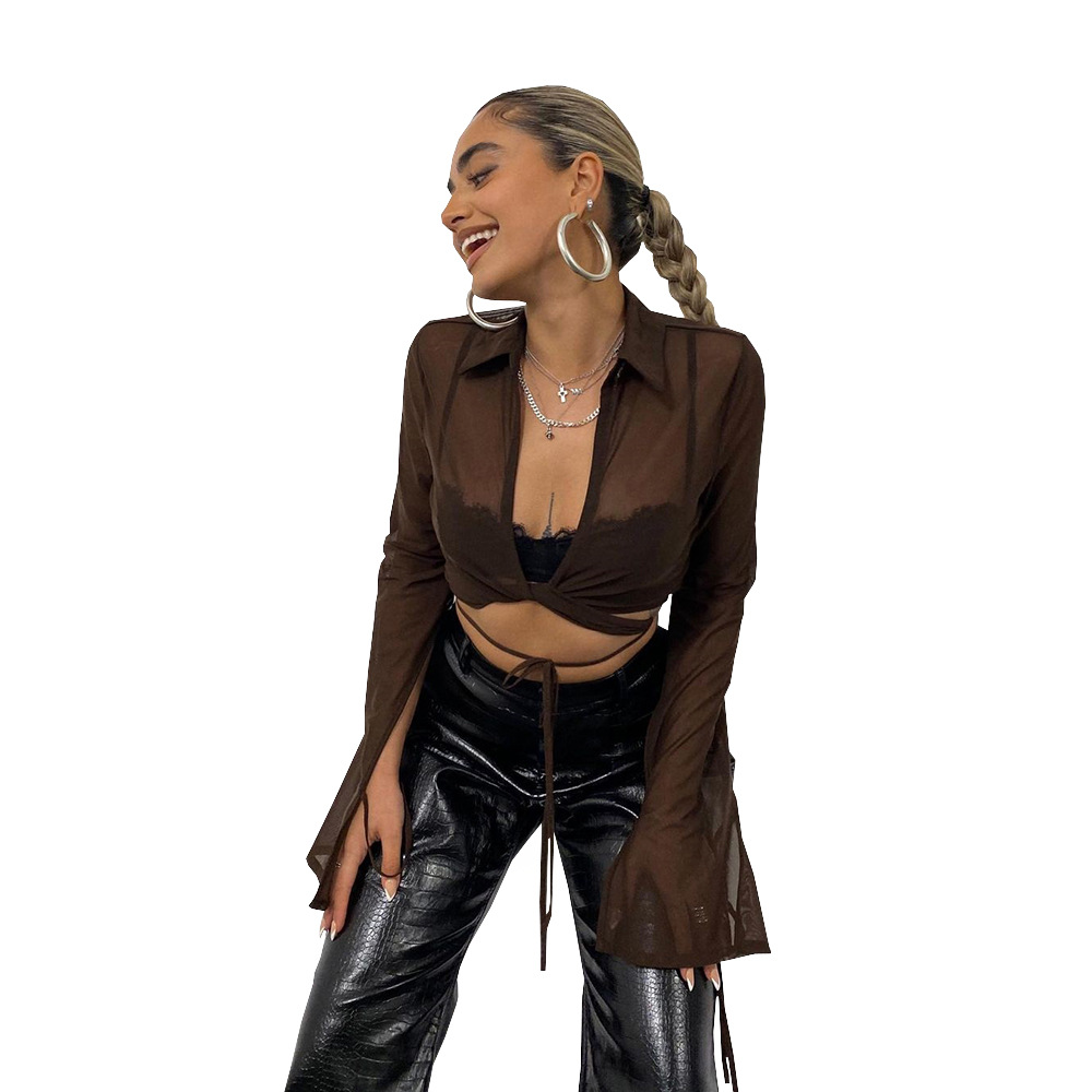 Navel See-through Sexy Blouse