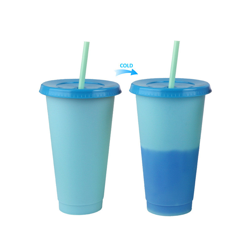 Plastic Color-changing Straw Cup