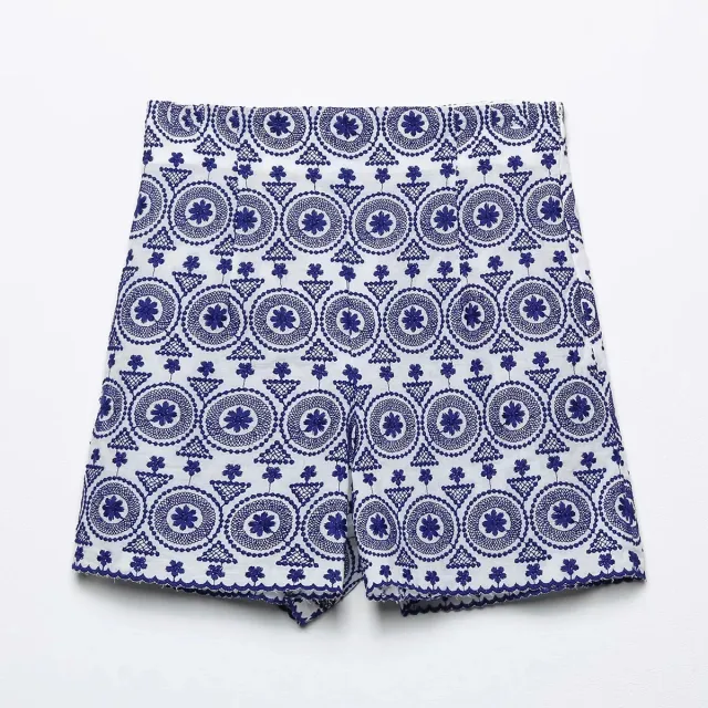 All Match Casual Embroidered Straight Shorts Red - Shop at LoveMi