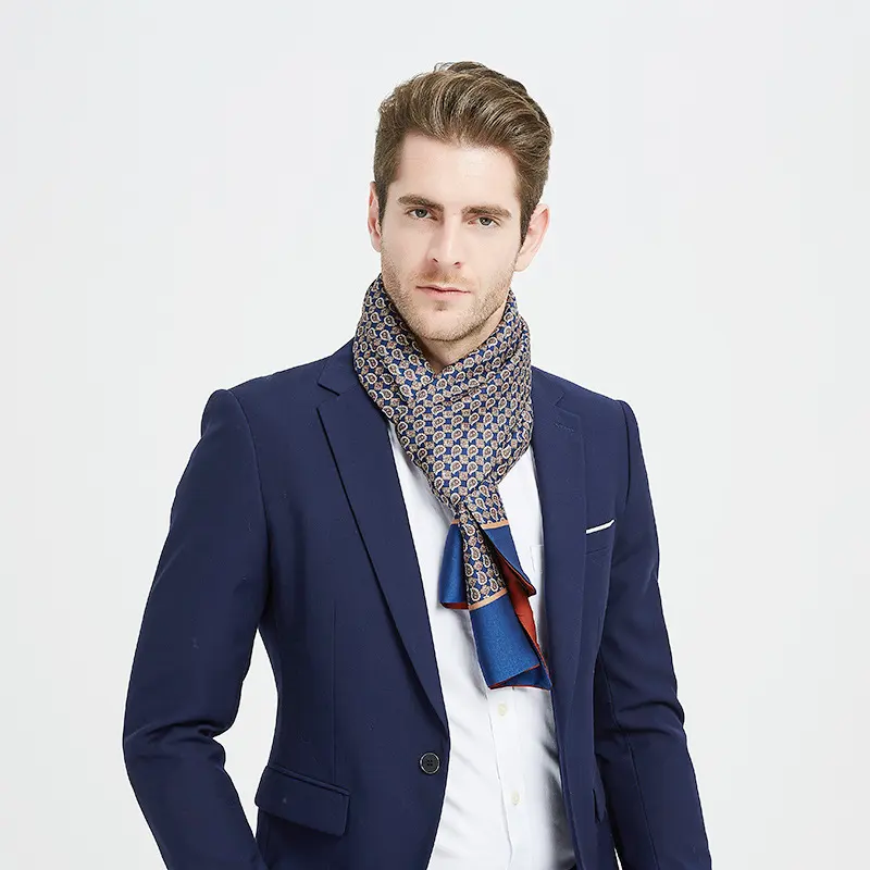 Double-sided Scarf Silk Men's Long