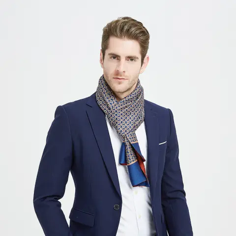Double-sided Scarf Silk Men's Long