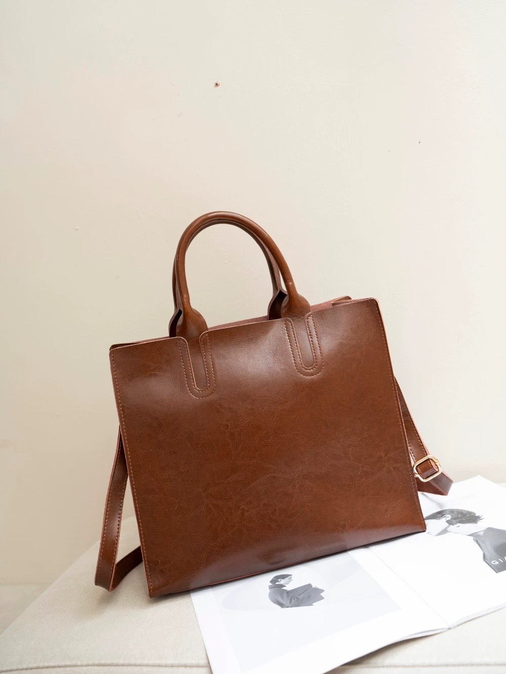 Sac pour femme en cuir véritable, déplacements transfrontaliers