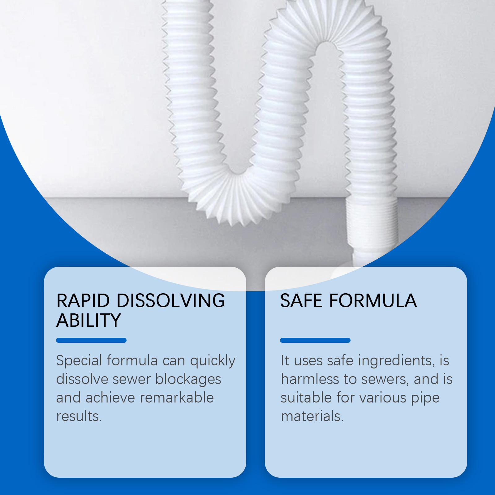 Jue-Fish Cross-border Drain Cleaning Powder, Dissolving And Cleaning Sewer Pipes, Degreasing Powder, Oil Stain Removal Powder. — foto 2