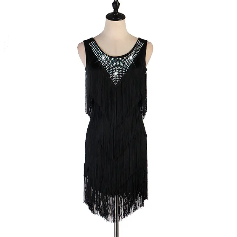 Latin Dance Competition Costume Three-step Square Dress