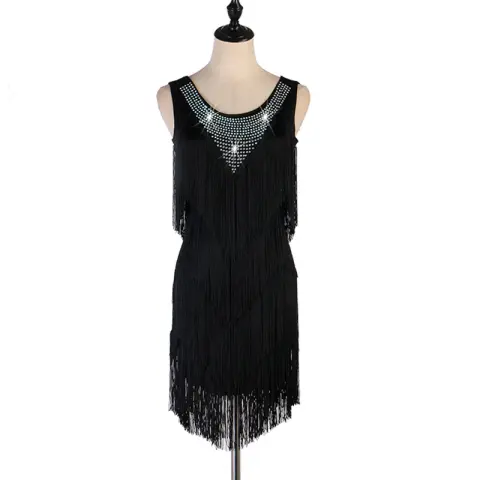 Latin Dance Competition Costume Three-step Square Dress