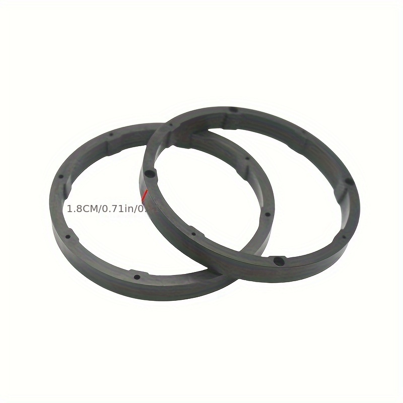 2pcs Universal 6.5" Car Audio Speaker Spacers - Black Plastic Mounting Adapters