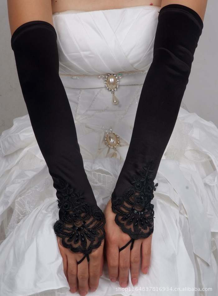 Title 3, Long Lace Bridal Gloves Fingerless