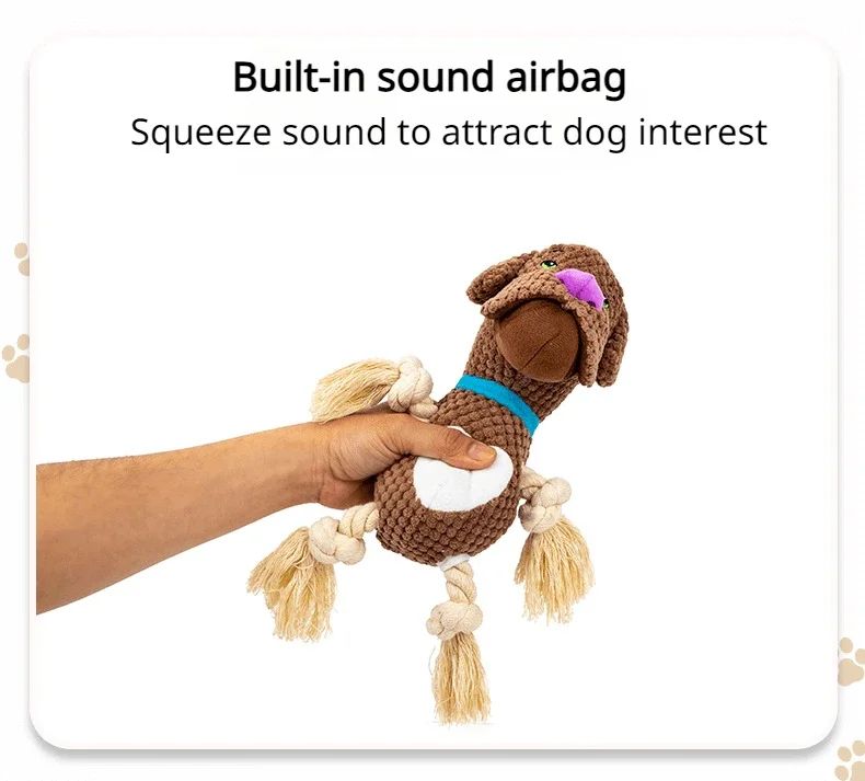 Title 3, Dog Plush Vocalization Toys Bite Resistant Cott...