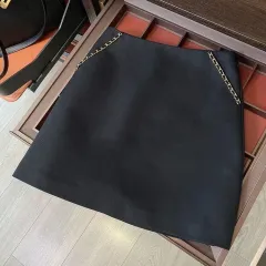 High Waist Fashion A Line Skirt - Suit Fabric - View 1