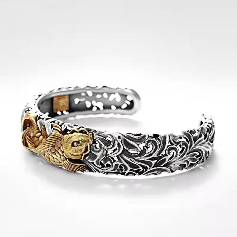 Title 4, Yamagata Koi Arabesque Silber Armband Vintage H...