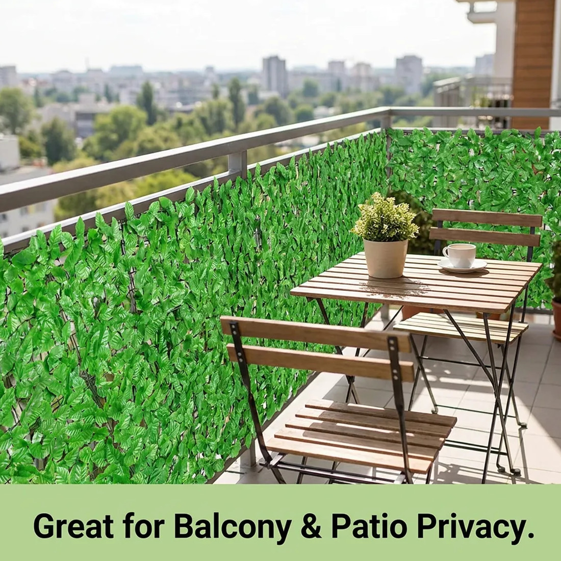 Artificial Hedge Fake Ivy Leaf Garden Fence Privacy Screening Roll Wall Panel — image 10