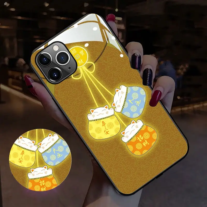 Incoming Call Flashing Light Mobile Phone Case With Seven Colors