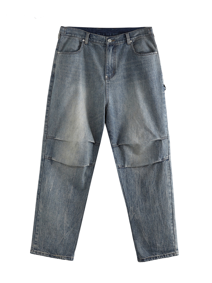 Distressed washed blue